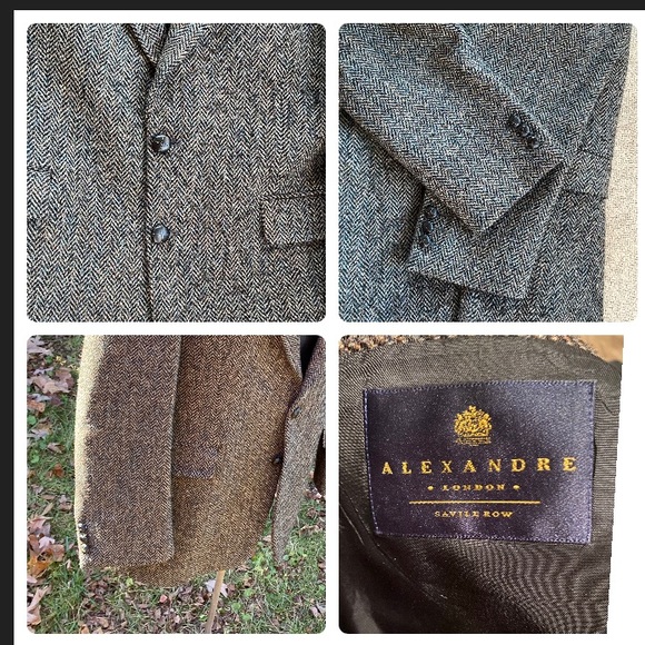 Harris Tweed Alexander London Gray Wool Sport Coat 52 - Picture 14 of 17